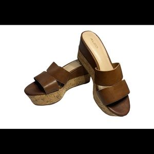 Aldo Platform Wedge Sandals, size: 7.5